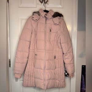 Nautica Blush Pink Quilted Puffer Jacket